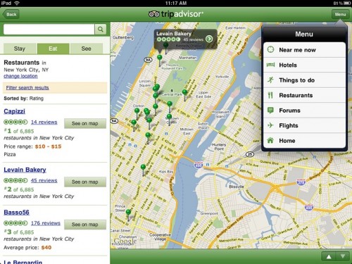 TripAdvisor per iPad