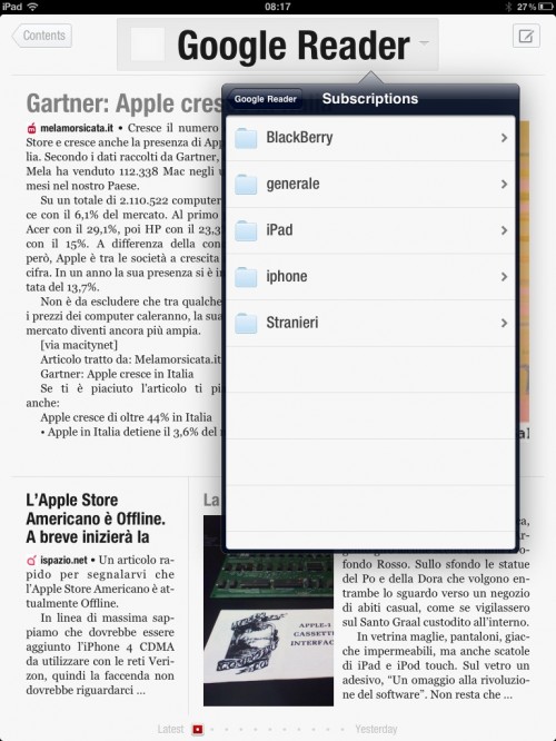 Flipboard per iPad screenshot